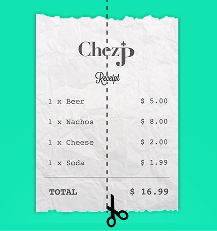 Lightspeed Restaurant receipt graphic