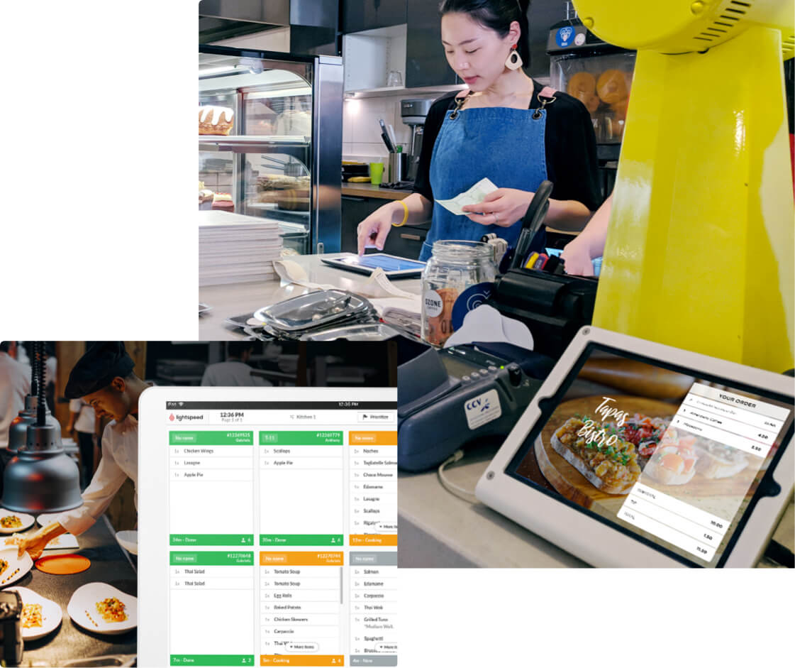 Lighspeed Self order menu kitchen display system customer facing display