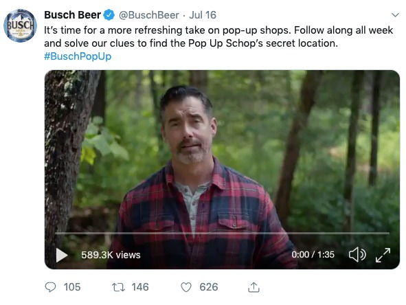 Busch beer pop-up store