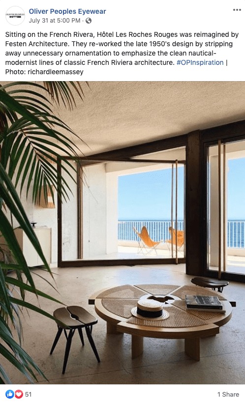 facebook oliver peoples