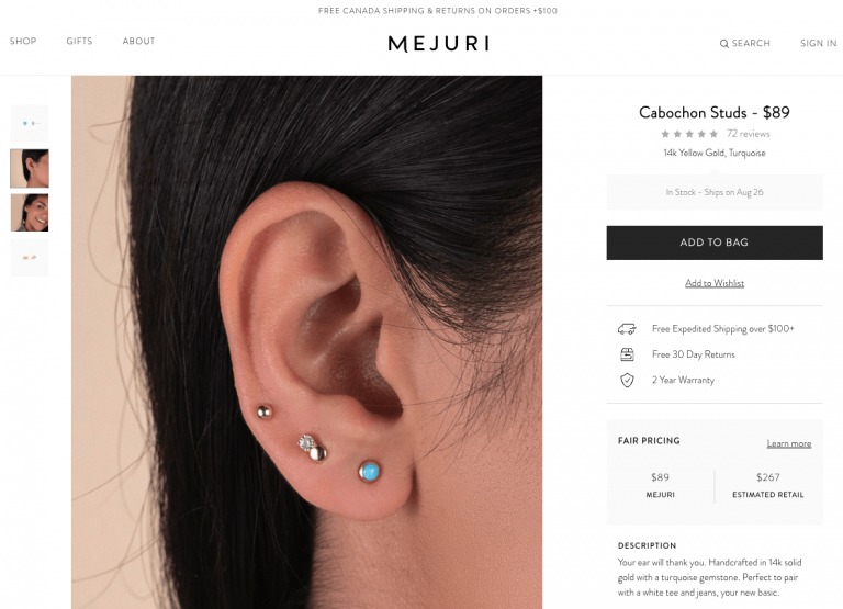 mejuri visibilité en ligne