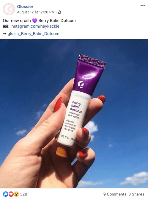 glossier visibilité en ligne