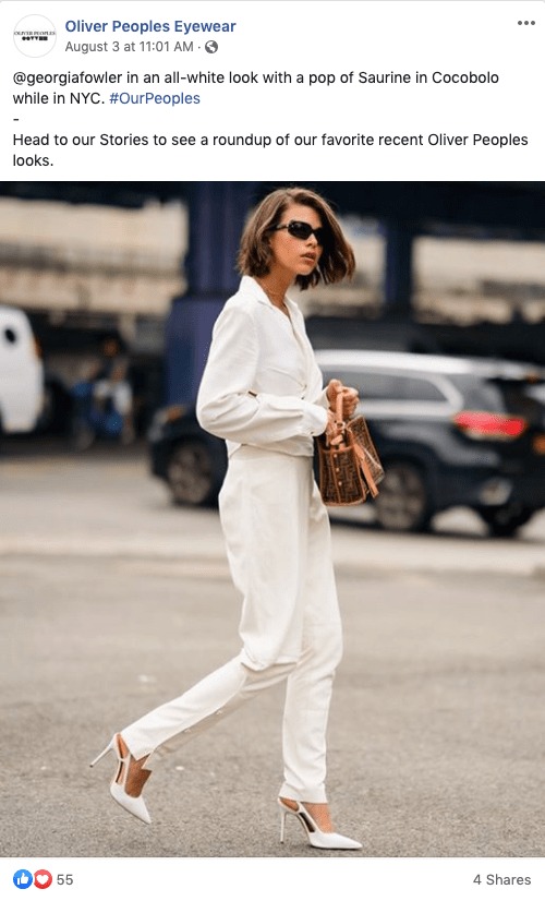 visibilité en ligne oliver peoples