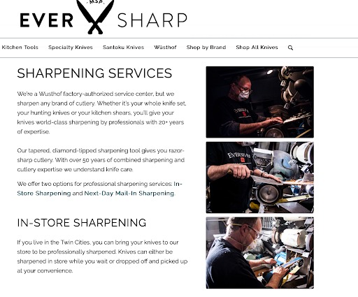 ever sharp services en magasin