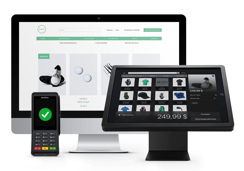 Acceptez facilement les paiements en ligne et en magasin