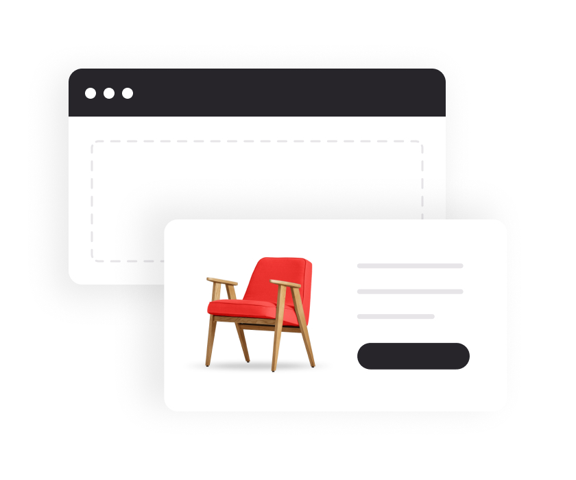 Page produit d'une chaise de meuble sur un site de commerce électronique