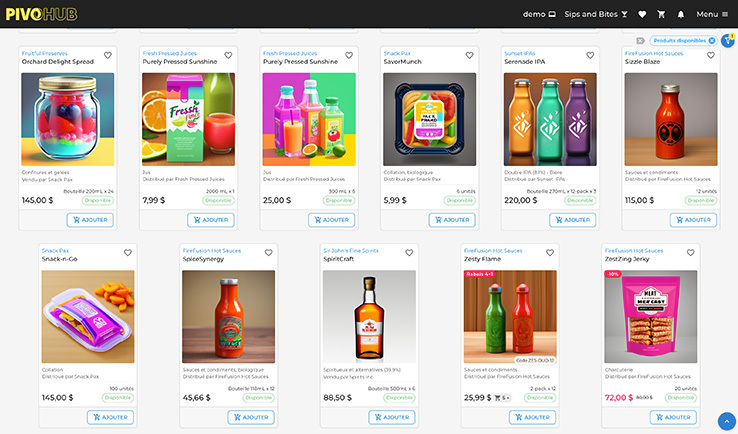 Capture d'écran PivoHub